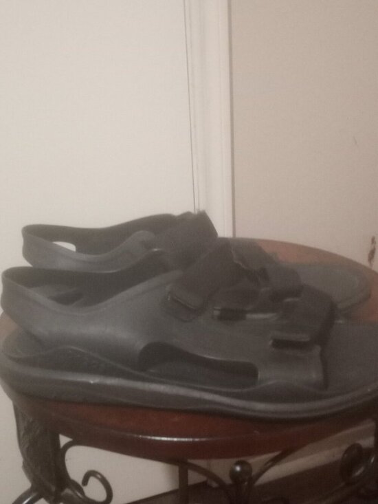 CROCS Other - crocs swiftwater River Men’s Black Rubber Sandals With Adjustable Straps Sz. 13.